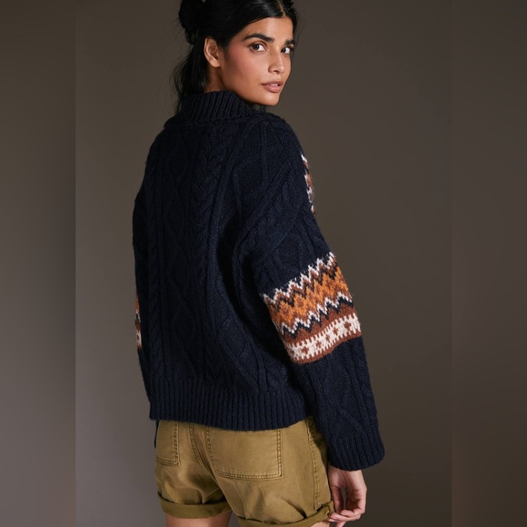 Anthropologie Maeve Fair Isle Cardigan Sweater - Picture 15 of 15